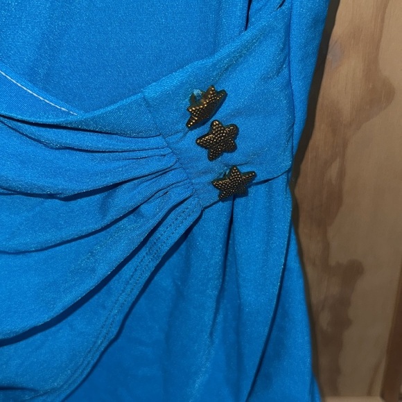 Carol Wior Blue One-Piece Swimsuit with Button Detail - Picture 2 of 5